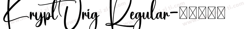 KryptOrig Regular字体转换